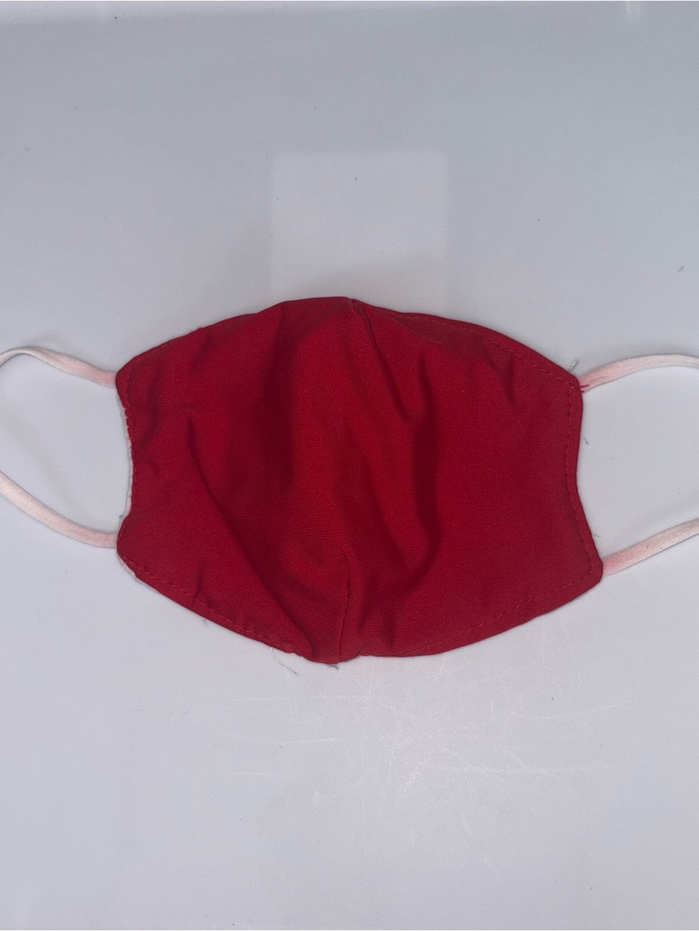 Stretchy Red & White Reusable Face Mask